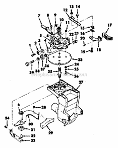 Page D Diagram and Parts List for  Craftsman Chop Saw