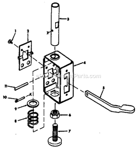 Page G Diagram and Parts List for  Craftsman Chop Saw