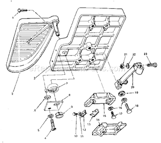 Infeed Table Diagram and Parts List for  Craftsman Planer Jointer