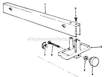 Rip Fence Assembly 62937 Diagram and Parts List for  Craftsman Table Saw