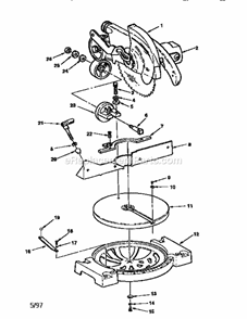 Part Location Diagram of 818627 Craftsman Table