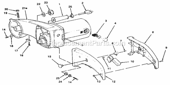 Page B Diagram and Parts List for  Craftsman Miter Saw