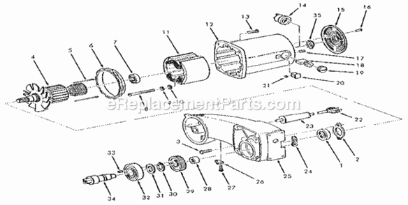 Page E Diagram and Parts List for  Craftsman Miter Saw
