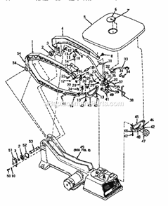 Arm And Table Assembly Diagram and Parts List for  Craftsman Scroll Saw