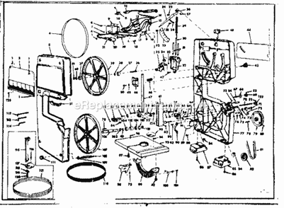 Unit Diagram and Parts List for  Craftsman Band Saw