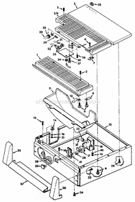 Base Components Diagram and Parts List for  Craftsman Band Saw