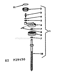 Cap Assembly, Radial Arm Diagram and Parts List for  Craftsman Chop Saw