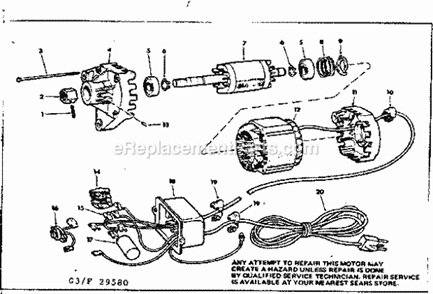 Table Extension Diagram and Parts List for  Craftsman Table Saw