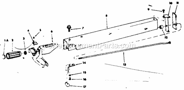 Fence Assembly Diagram and Parts List for  Craftsman Table Saw