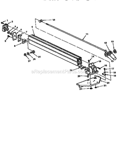 Page C Diagram and Parts List for  Craftsman Table Saw