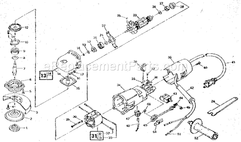 Unit Parts Diagram and Parts List for  Craftsman Sander Polisher