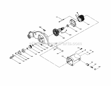 Motor Diagram and Parts List for  Craftsman Miter Saw