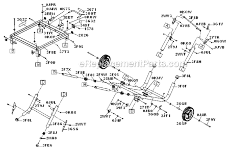 Part Location Diagram of 3G32 Craftsman Warning Label