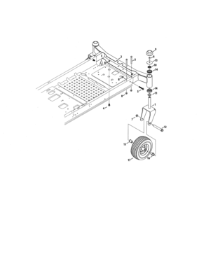 Wheel Assembly Diagram and Parts List for  Craftsman Engine