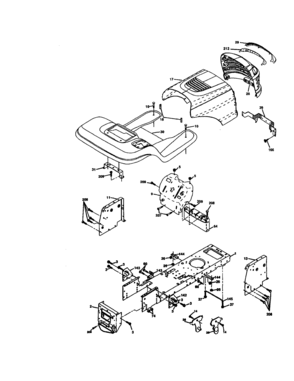 Chassis And Enclosures Diagram and Parts List for  Craftsman Lawn Tractor