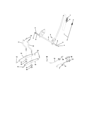 Lift Assembly Diagram and Parts List for  Craftsman Lawn Tractor