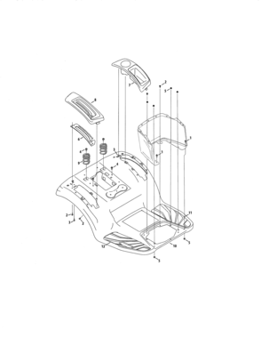 Fender Diagram and Parts List for  Craftsman Lawn Tractor