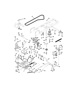 Ground Drive Diagram and Parts List for  Craftsman Lawn Tractor