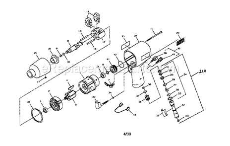 Part Location Diagram of 2135-425 Ingersoll Rand Socket Retainer