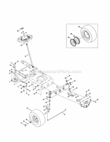Page D Diagram and Parts List for  Craftsman Lawn Tractor