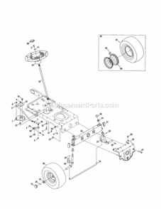 Page E Diagram and Parts List for  Craftsman Lawn Tractor