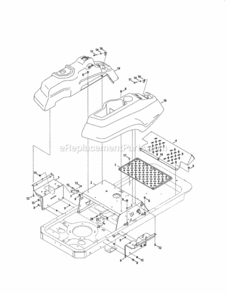 Page E Diagram and Parts List for  Craftsman Lawn Tractor