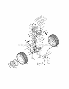 Page C Diagram and Parts List for  Craftsman Lawn Tractor