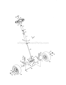 Page F Diagram and Parts List for  Craftsman Lawn Tractor