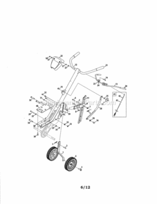 Page A Diagram and Parts List for  Craftsman Tiller