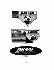 Page A Diagram and Parts List for  Craftsman Lawn Mower