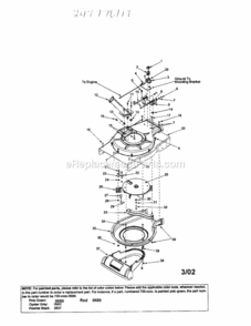 Page A Diagram and Parts List for  Craftsman Leaf Blower / Vacuum