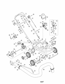 Page E Diagram and Parts List for  Craftsman Leaf Blower / Vacuum