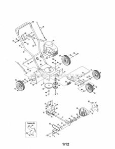 Page A Diagram and Parts List for  Craftsman Edger