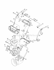 Page B Diagram and Parts List for  Craftsman Snow Blower