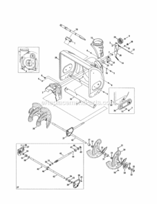 Page B Diagram and Parts List for  Craftsman Snow Blower
