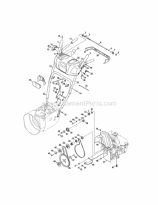 Page D Diagram and Parts List for  Craftsman Snow Blower