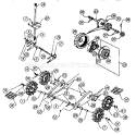 Wheel Assembly Diagram and Parts List for  Craftsman Snow Blower
