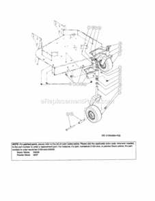 Page E Diagram and Parts List for  Craftsman Lawn Mower
