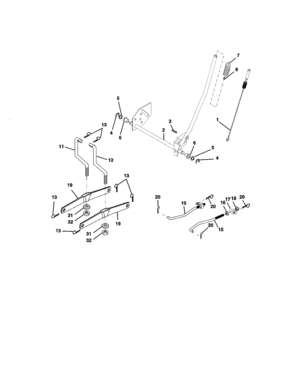 Lift Assembly Diagram and Parts List for  Craftsman Lawn Tractor
