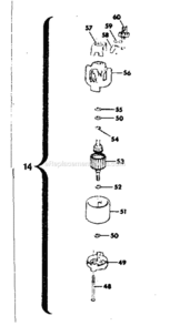 Page B Diagram and Parts List for  Craftsman Trimmer