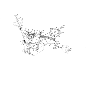 Steering Assembly Diagram and Parts List for  Craftsman Lawn Tractor