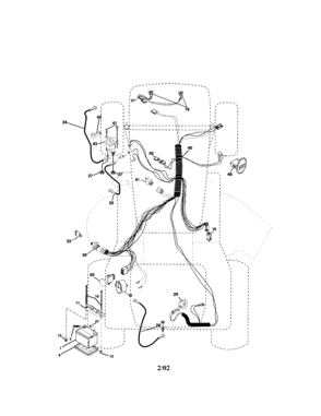 Electrical Diagram and Parts List for  Craftsman Lawn Tractor