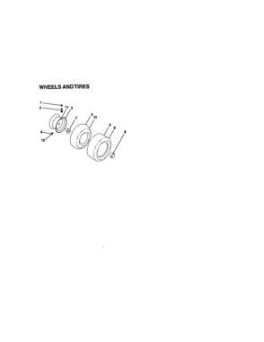 Wheels And Tires Diagram and Parts List for  Craftsman Lawn Tractor