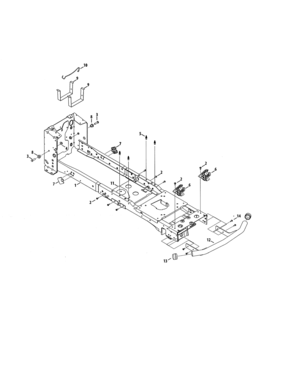 Frame Diagram and Parts List for  Craftsman Lawn Tractor