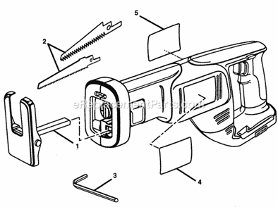 Saw Diagram and Parts List for  Craftsman Reciprocating Saw