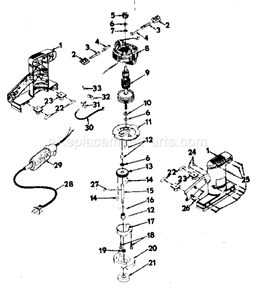 Field And Armature Assemb... Diagram and Parts List for  Craftsman Sander Polisher