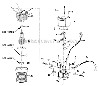 Section "A" Diagram and Parts List for  Craftsman Router