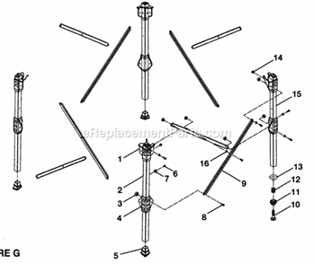 Part Location Diagram of 0121010203 Ryobi Upper Connector Bracket