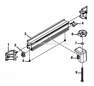 Fence Assy Diagram and Parts List for  Craftsman Table Saw