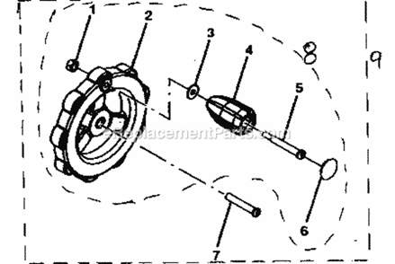 Handewheel Diagram and Parts List for  Craftsman Table Saw